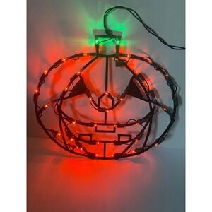 Vickerman Pumpkin Window Sculpture 35 LED Lights Halloween Silhouette X490455